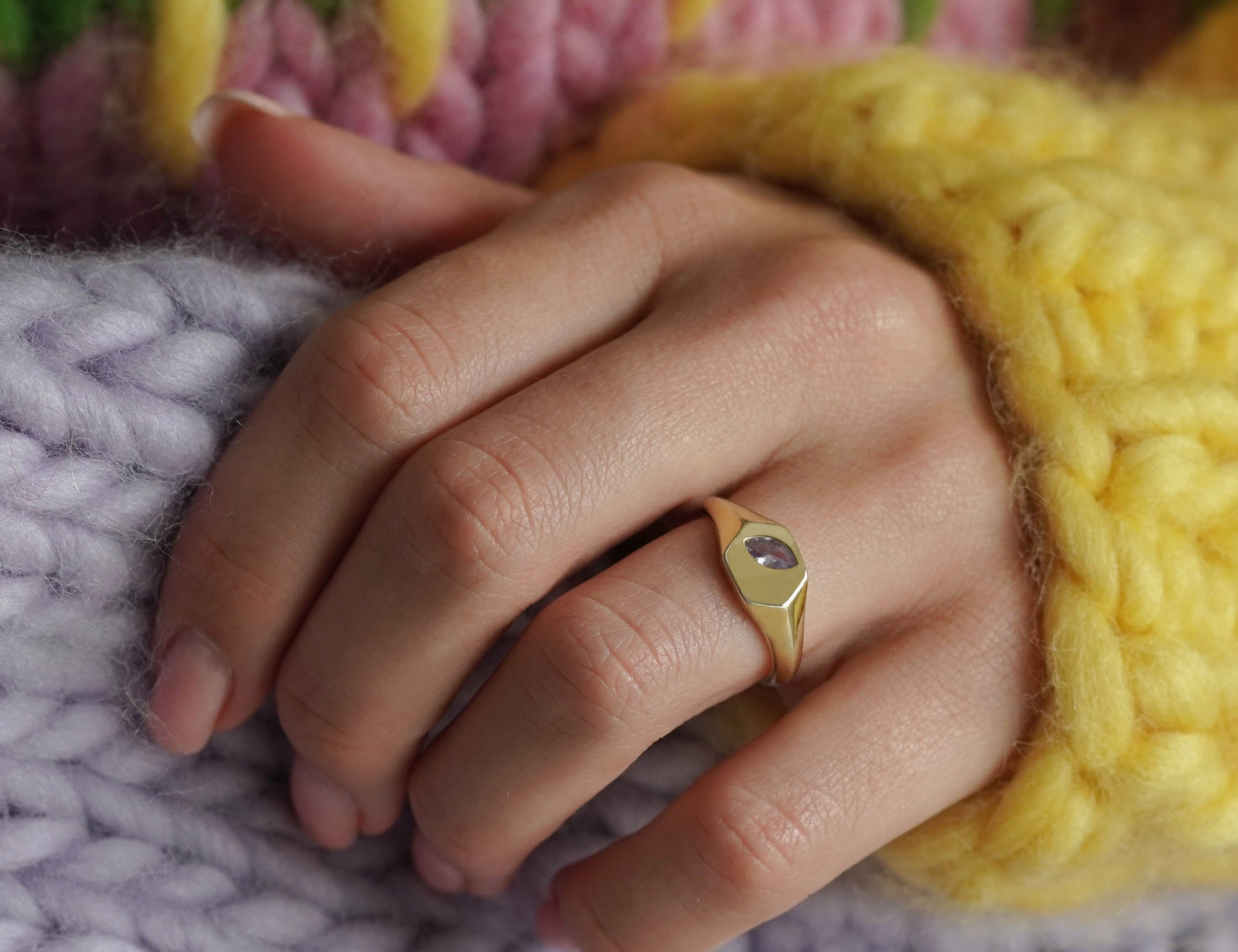 Geometric Adjustable Signet Ring - Junk Jewels