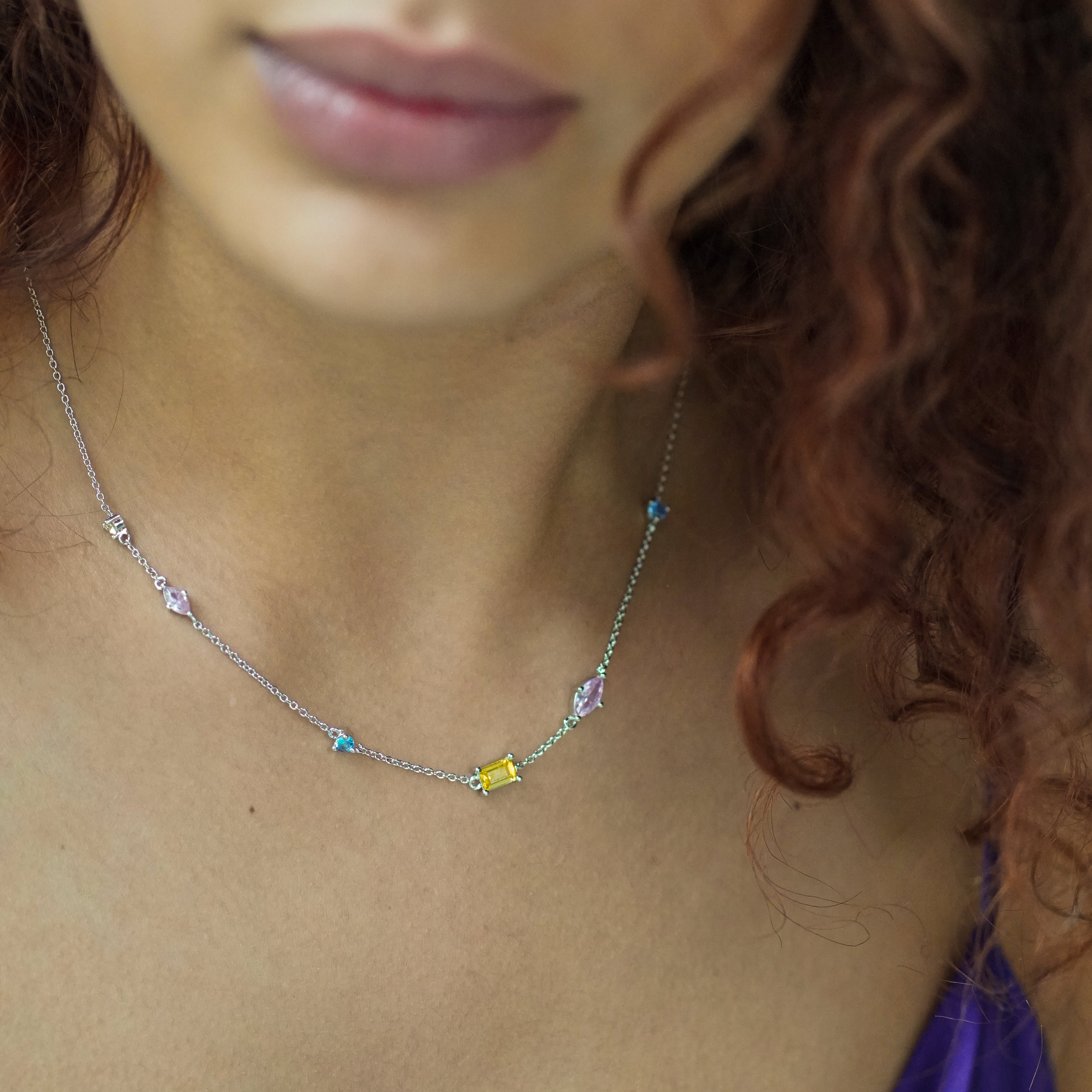 Pastel Multi-Jewel Necklace