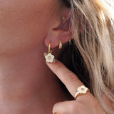 Flower Power Charm Hoop Earrings - Junk Jewels
