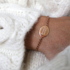 'Be True To Yourself' Engraved Disc Bracelet - Junk Jewels