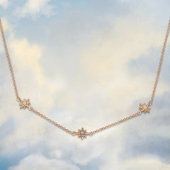 Triple Opal Starburst Necklace - Junk Jewels